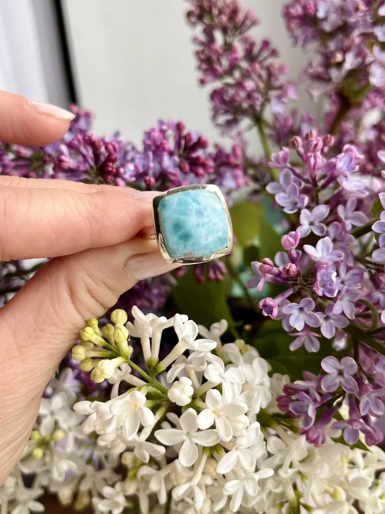 Larimar prsten Ag 925