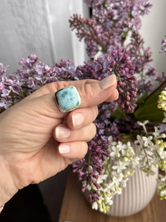 Larimar prsten Ag 925