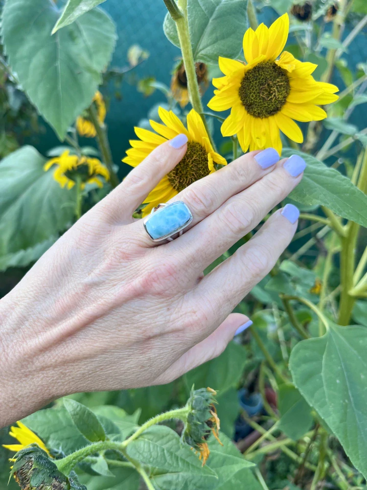 Larimar prsten Ag925