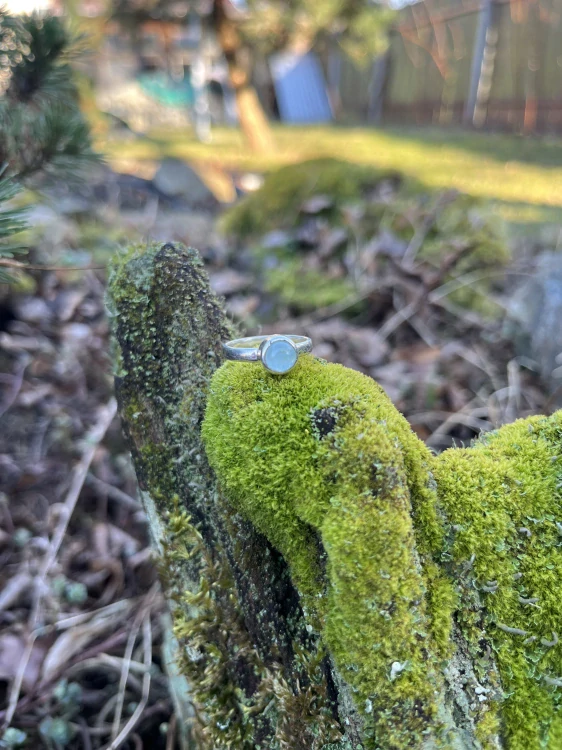 Akvamarín prsten Ag925