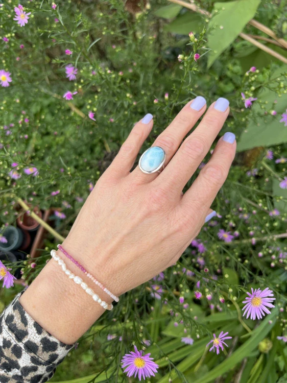 Larimar prsten Ag925