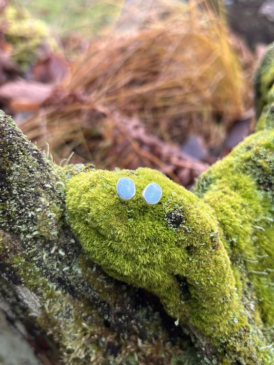 Larimar náušnice Ag 925
