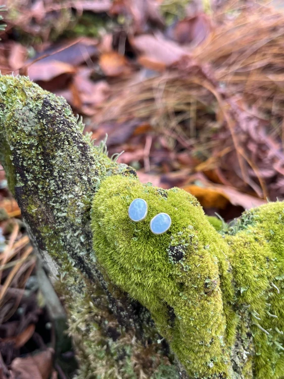 Larimar náušnice Ag 925