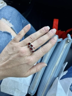 Granát prsten Ag 925