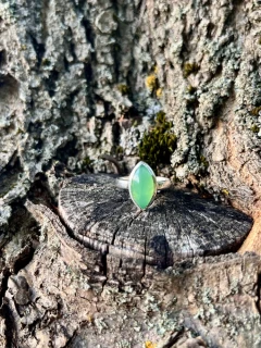 Chryzopras prsten Ag 925