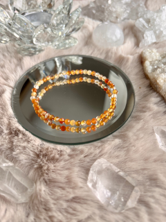 Karneol faset náramek